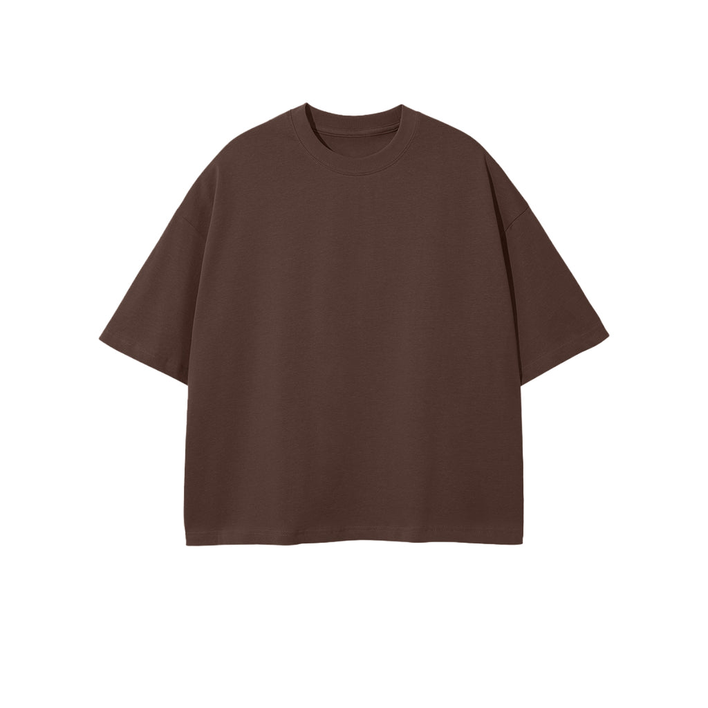 Unisex Heavyweight 100% Combed Cotton Cropped Oversized T-Shirt (250GSM)