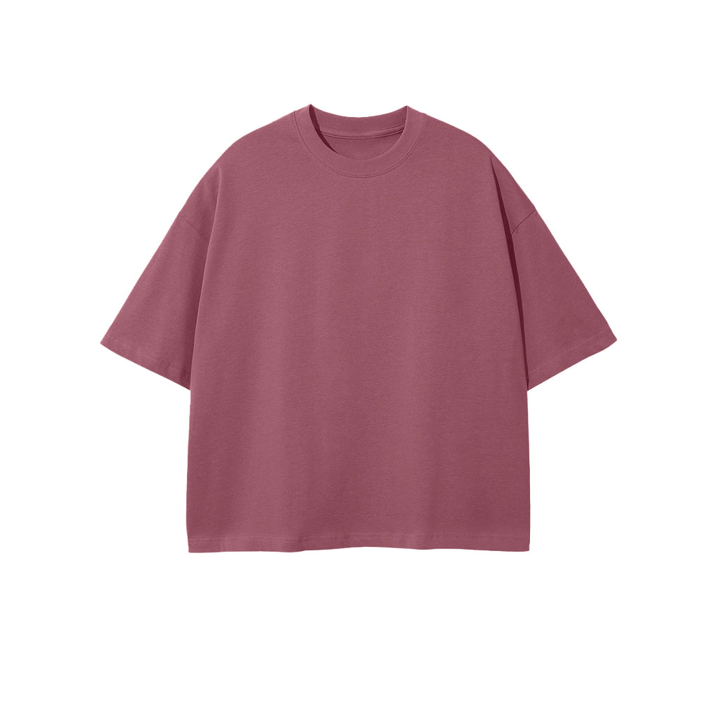 Unisex Heavyweight 100% Combed Cotton Cropped Oversized T-Shirt (250GSM)