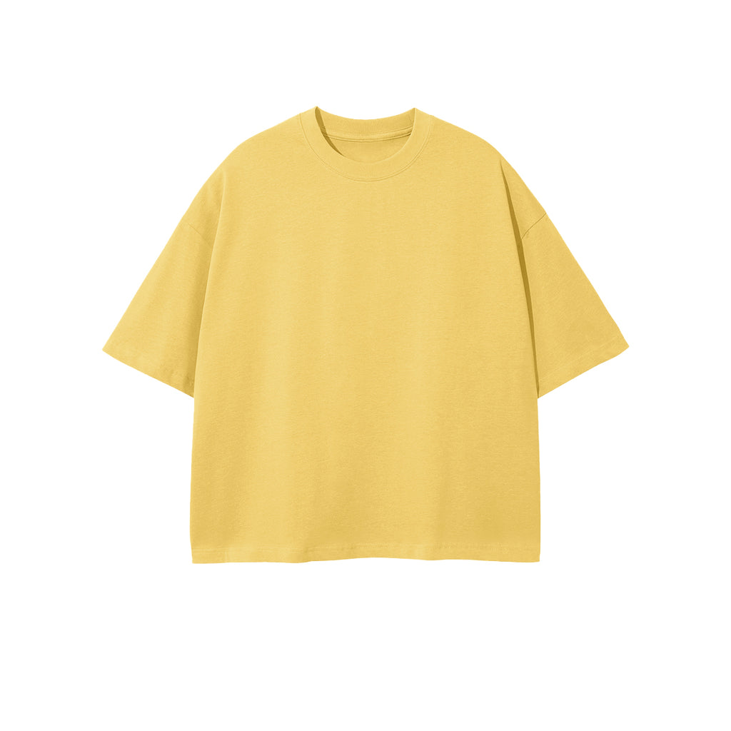 Unisex Heavyweight 100% Combed Cotton Cropped Oversized T-Shirt (250GSM)