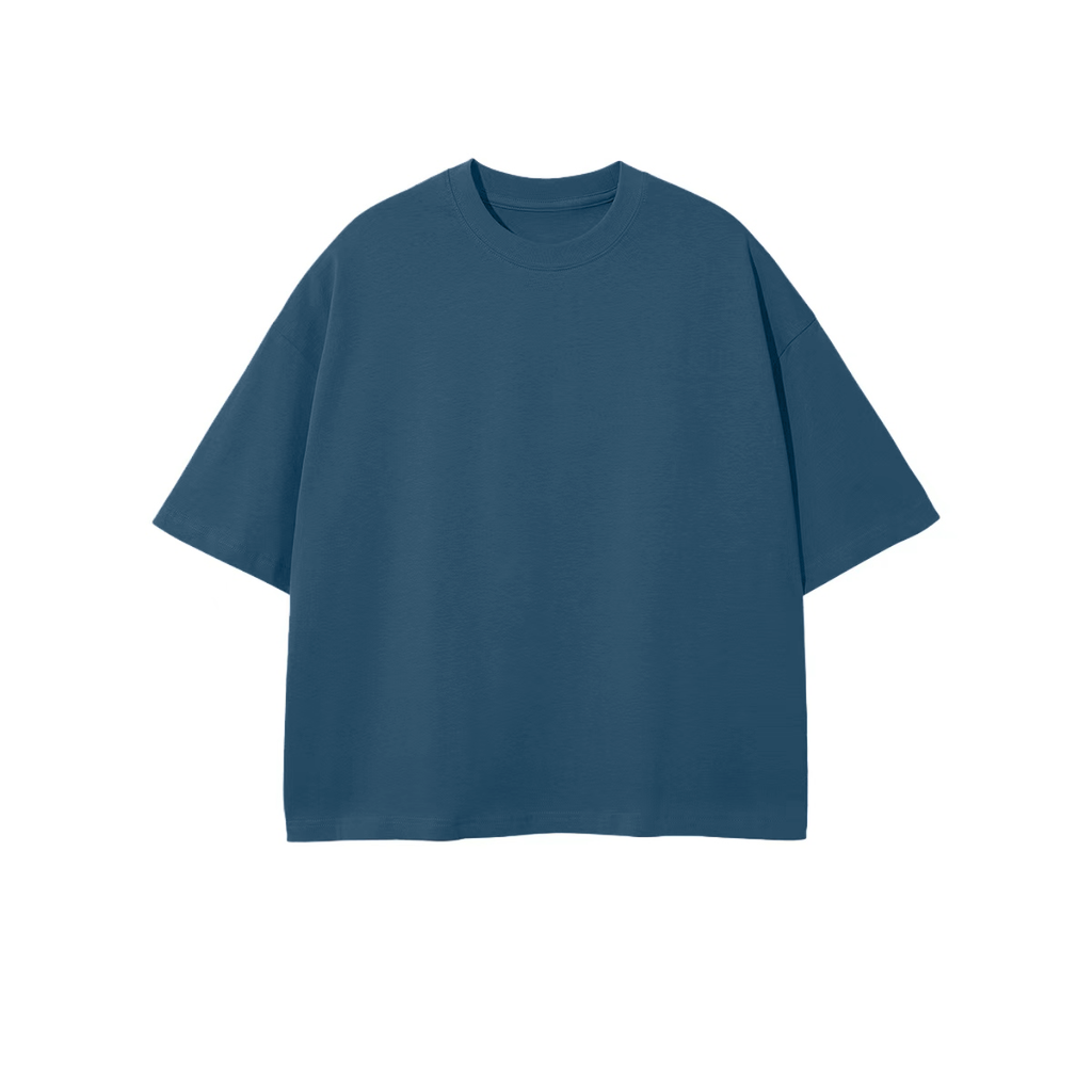 Unisex Heavyweight 100% Combed Cotton Cropped Oversized T-Shirt (250GSM)
