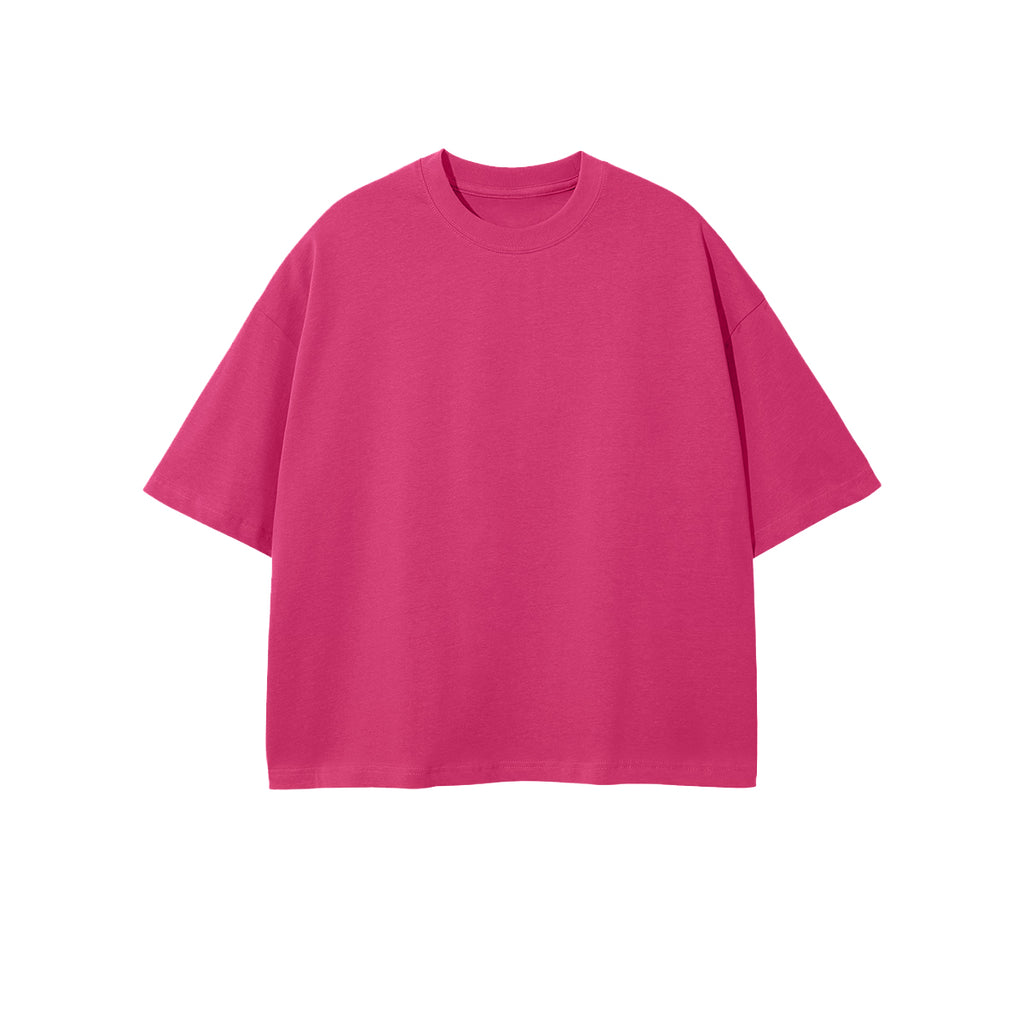 Unisex Heavyweight 100% Combed Cotton Cropped Oversized T-Shirt (250GSM)