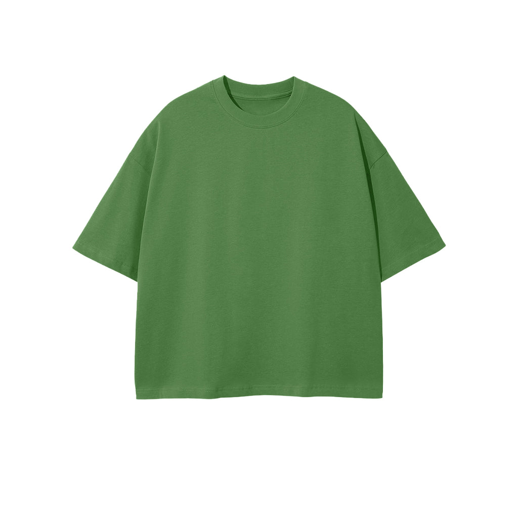 Unisex Heavyweight 100% Combed Cotton Cropped Oversized T-Shirt (250GSM)