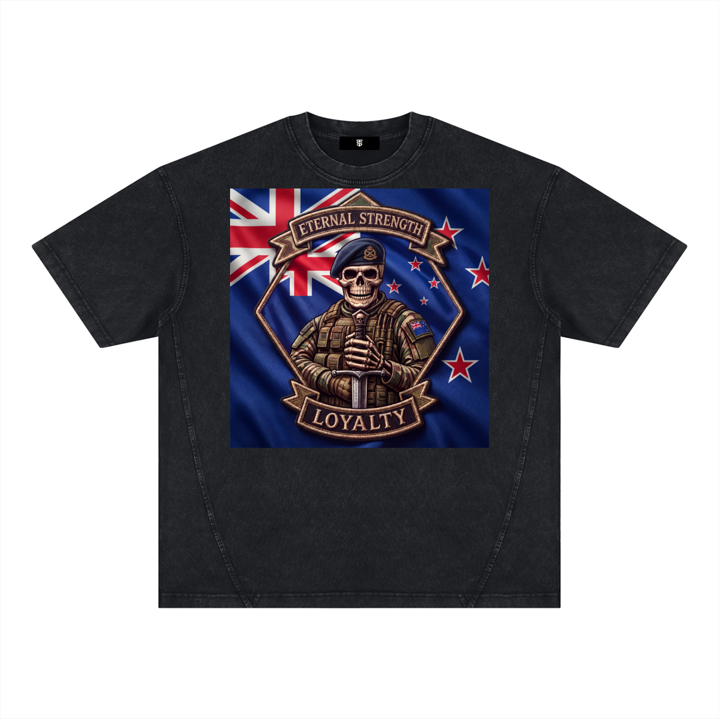 Unisex Vintage Wash Paneling T-Shirt
