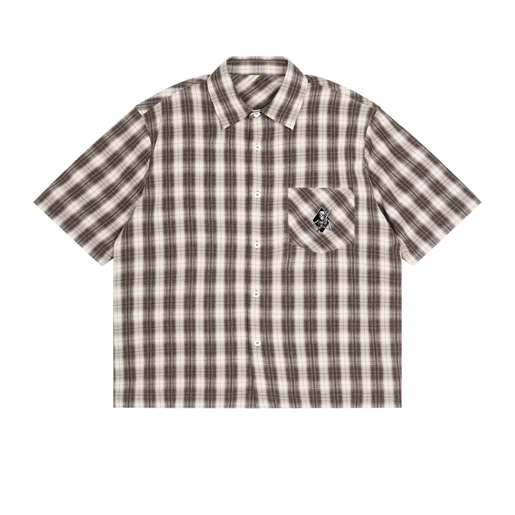 Unisex Boxy Plaid Short Sleeve Shirt