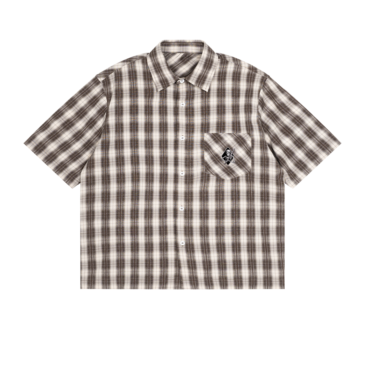 Unisex Boxy Plaid Short Sleeve Shirt