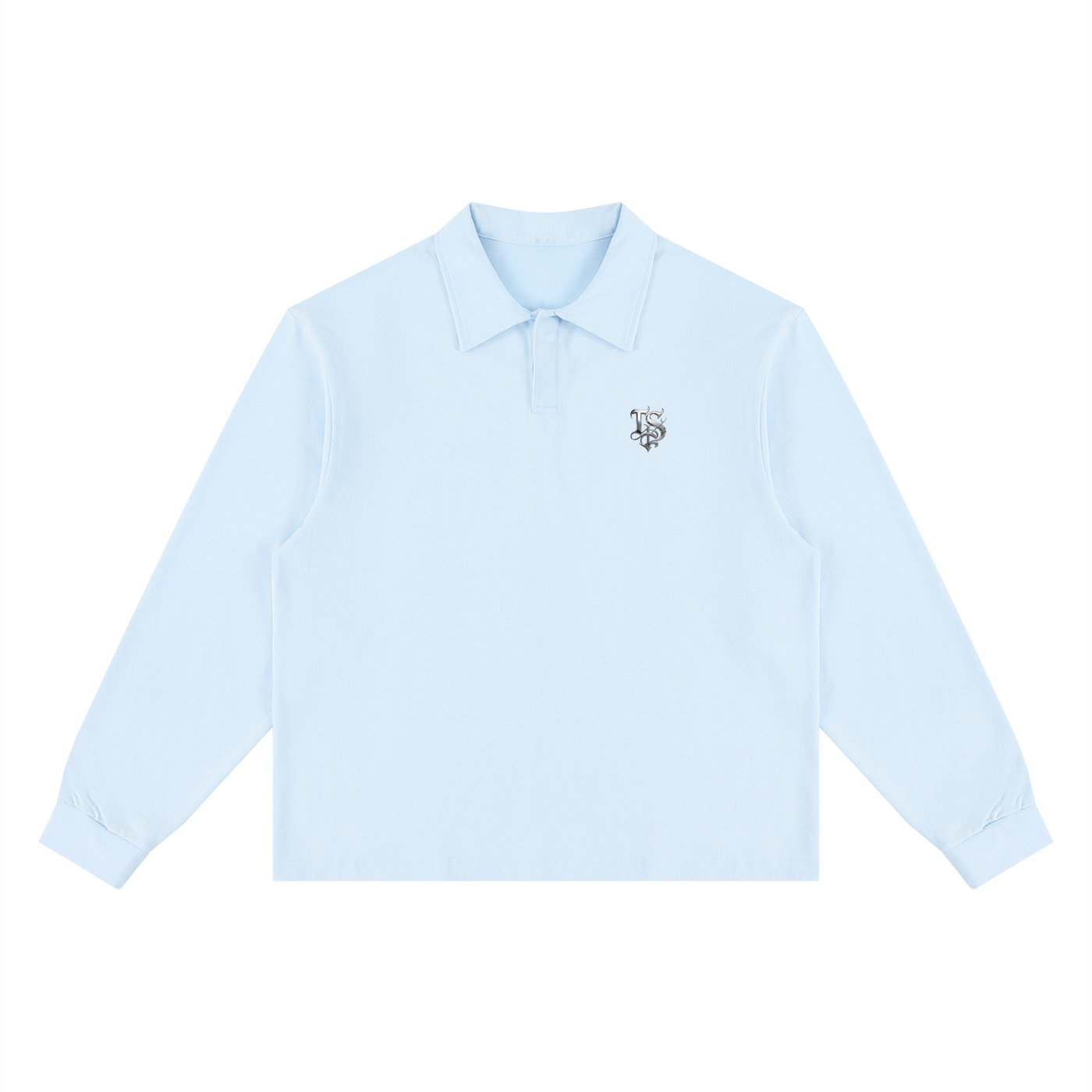 Unisex Loose Long Sleeve Polo Shirt