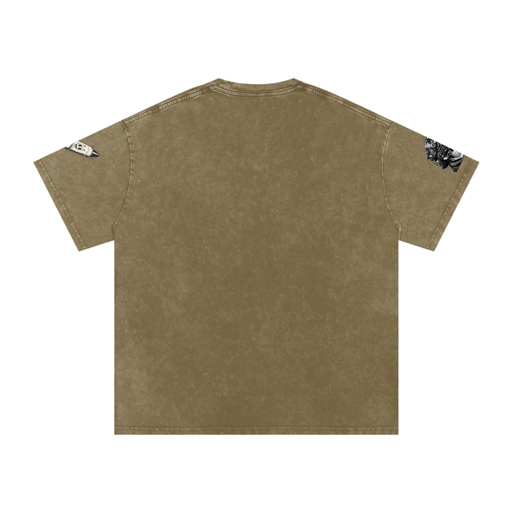 Snow Washed Oversized Cotton T-Shirt
