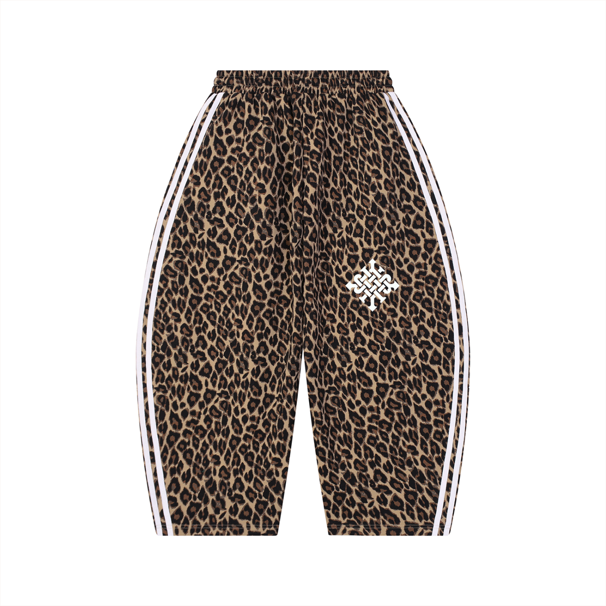 Unisex Leopard Barrel Leg Sweatpants