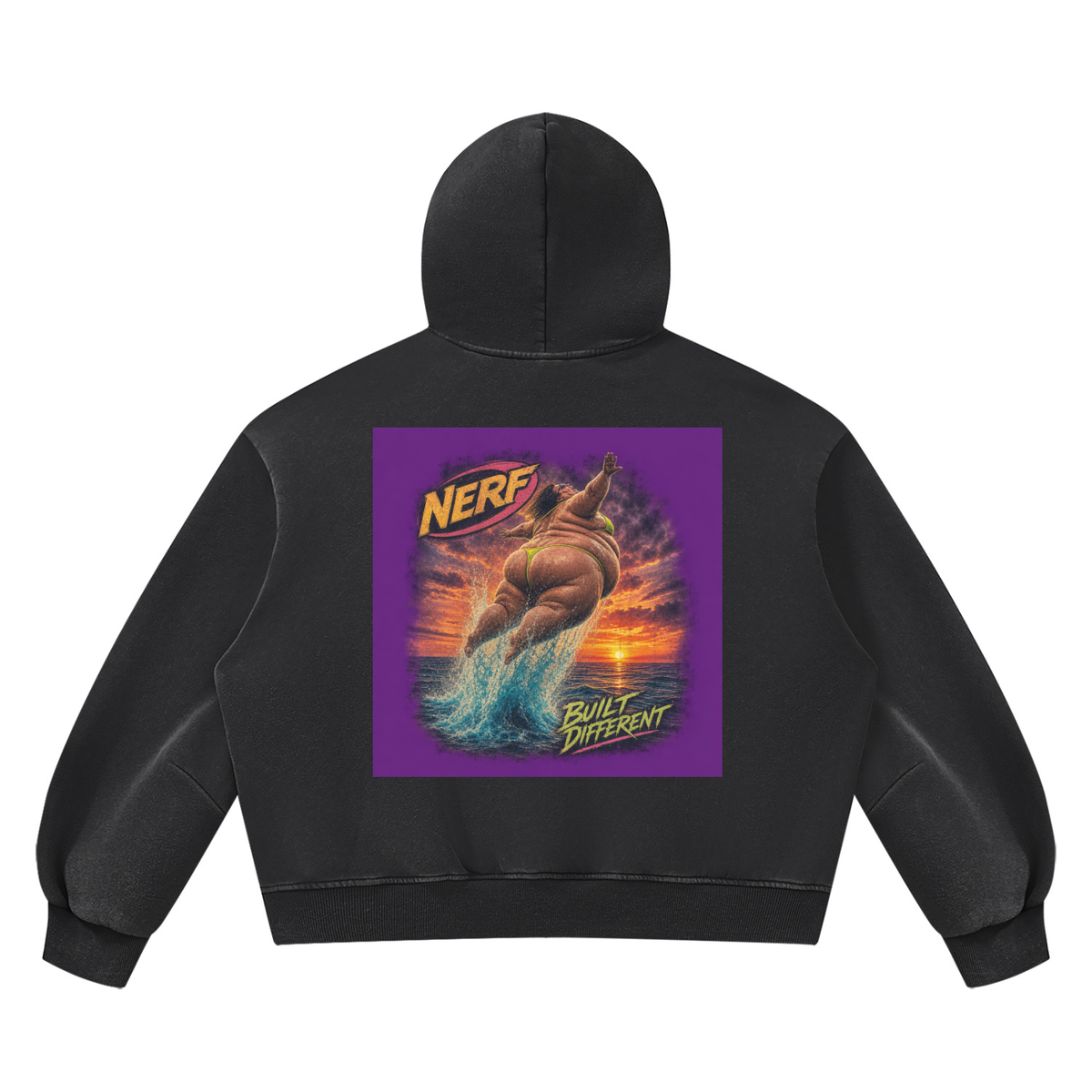 Unisex Vintage Wash Boxy Fleece Hoodie