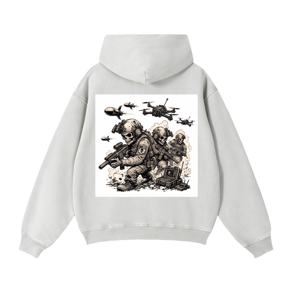Zip-Through Boxy Fleece Hoodie