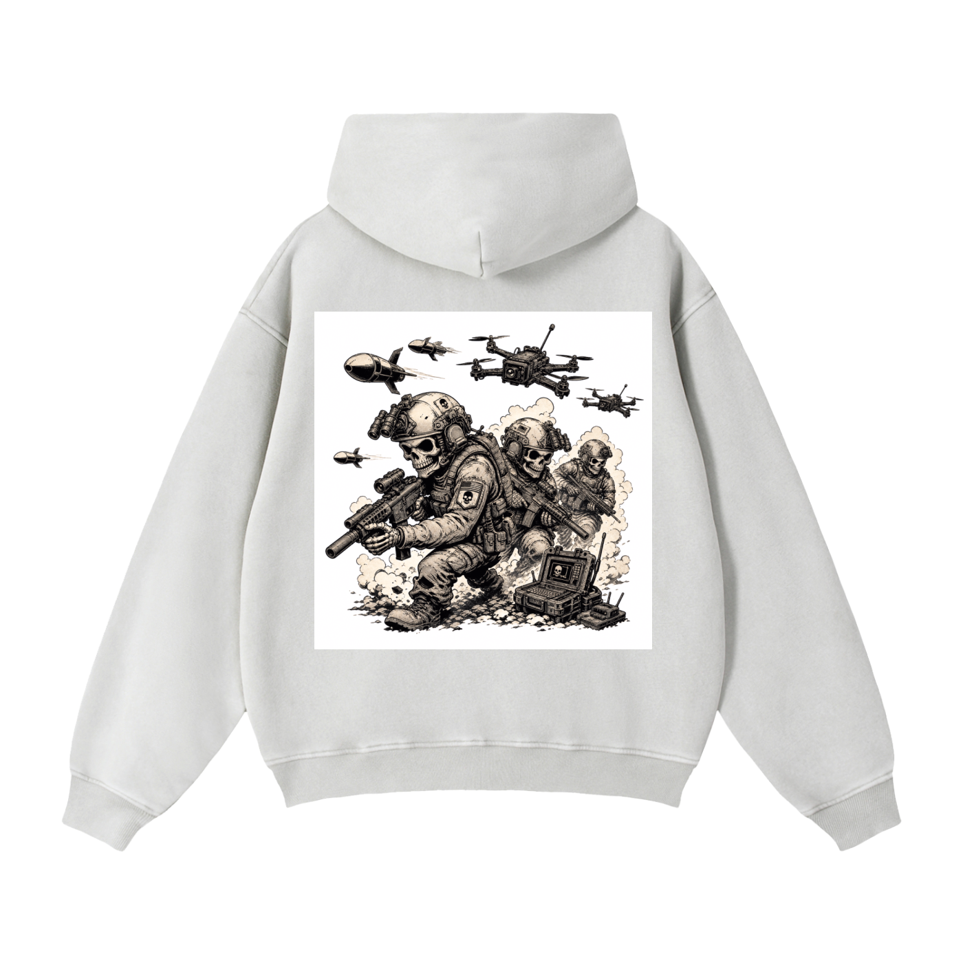 Zip-Through Boxy Fleece Hoodie
