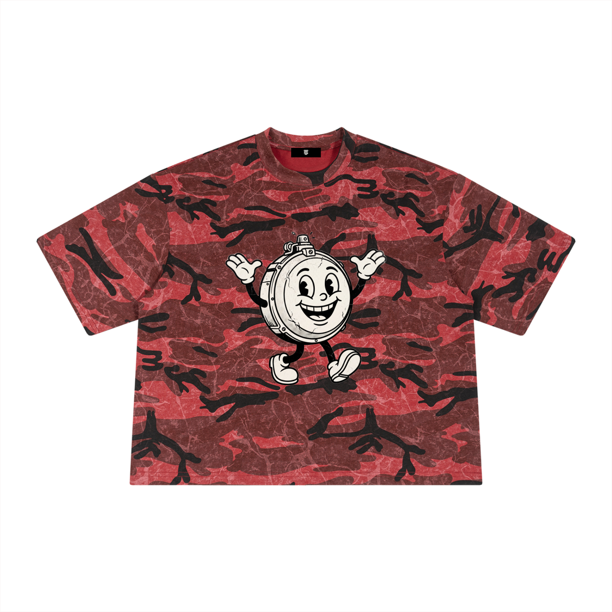 Unisex Boxy Camo Print T-Shirt