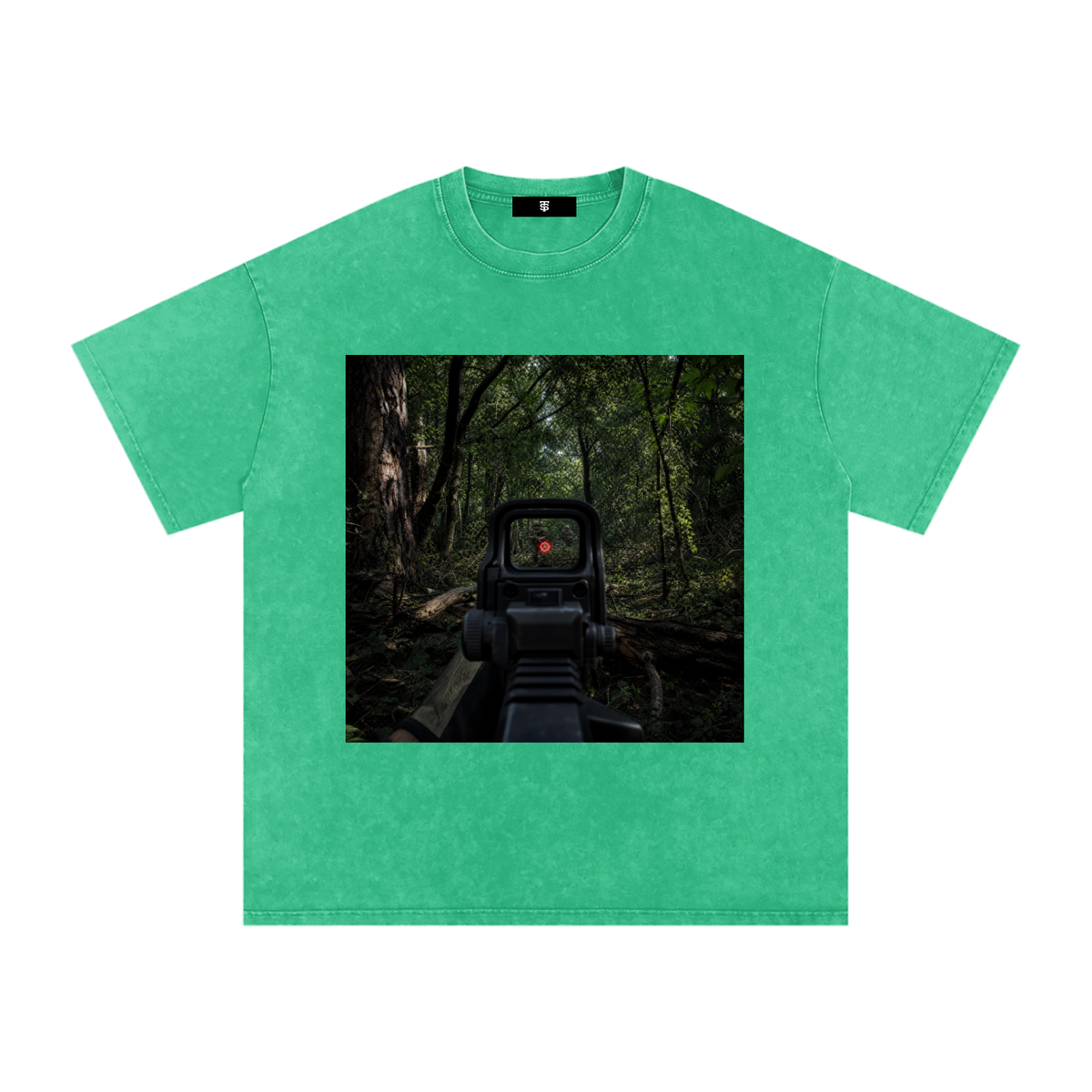 Snow Washed Oversized Cotton T-Shirt