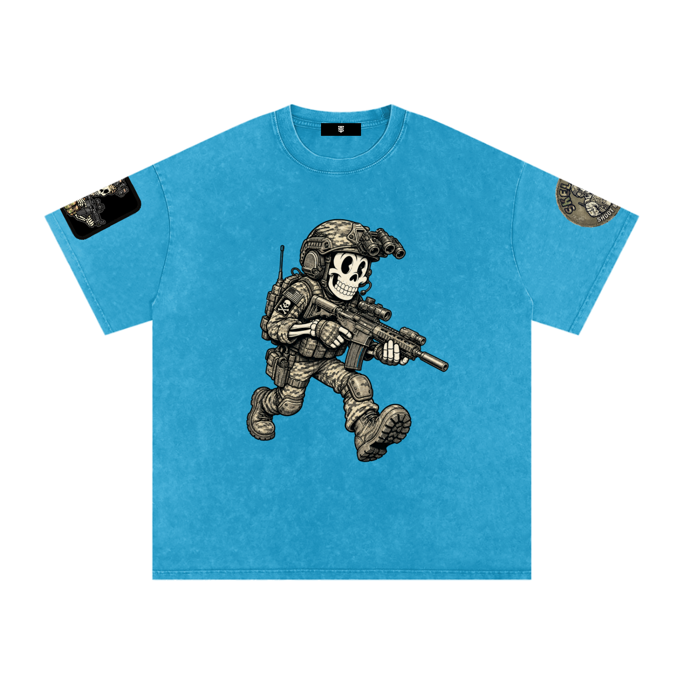 Snow Washed Oversized Cotton T-Shirt