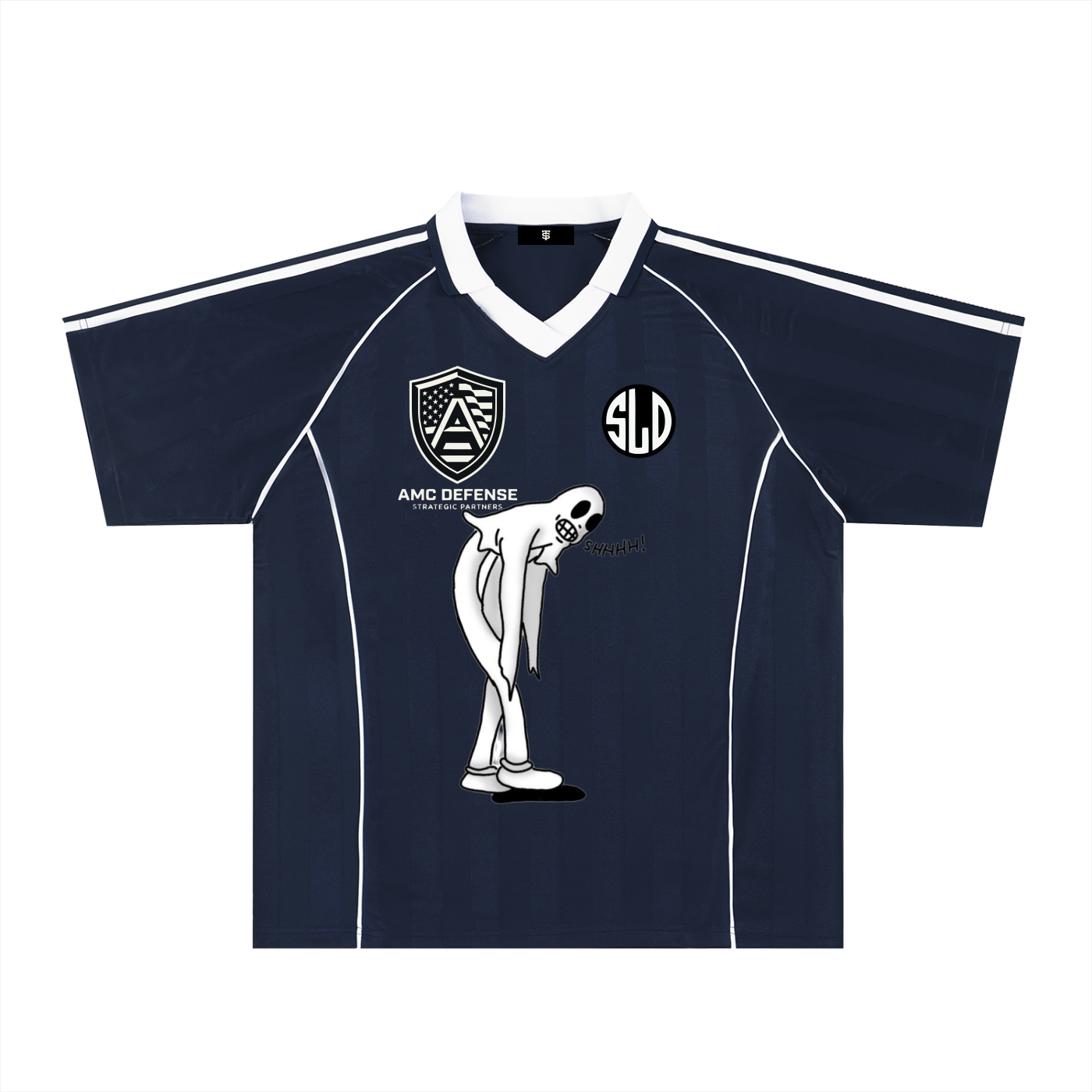 Shadow Stripe Collared Soccer Jersey