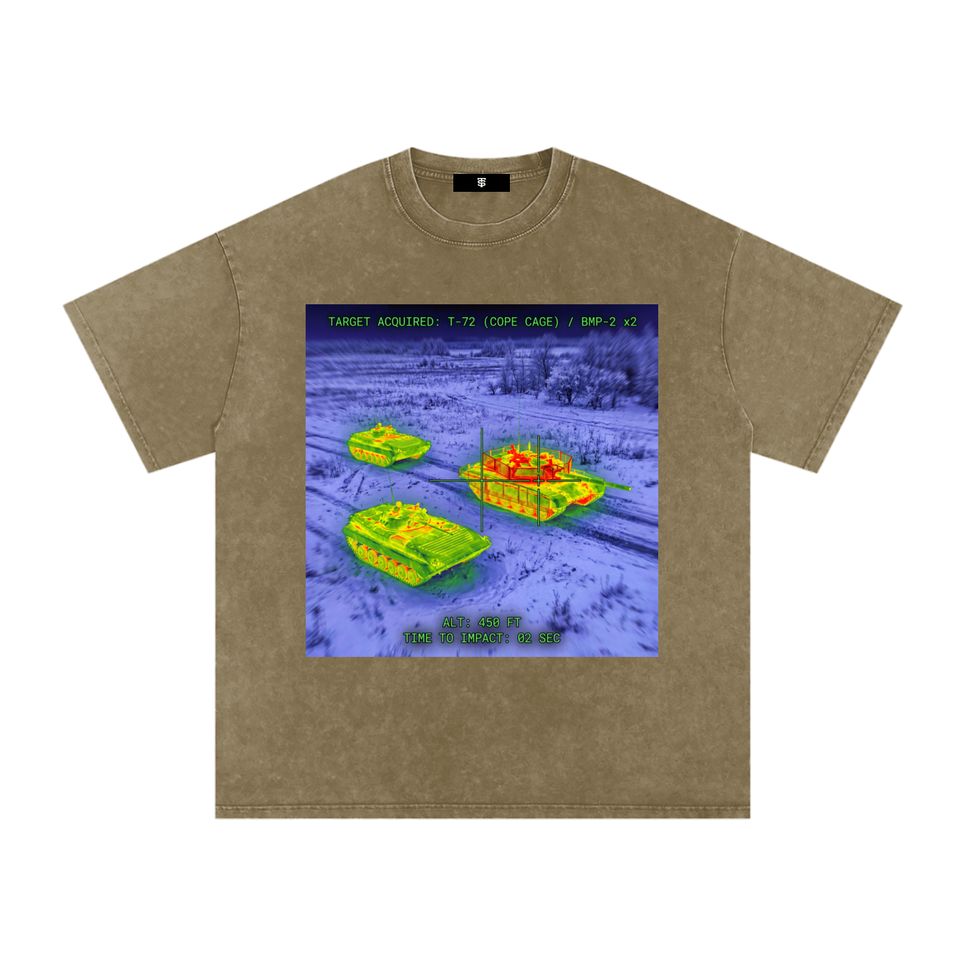 Snow Washed Oversized Cotton T-Shirt