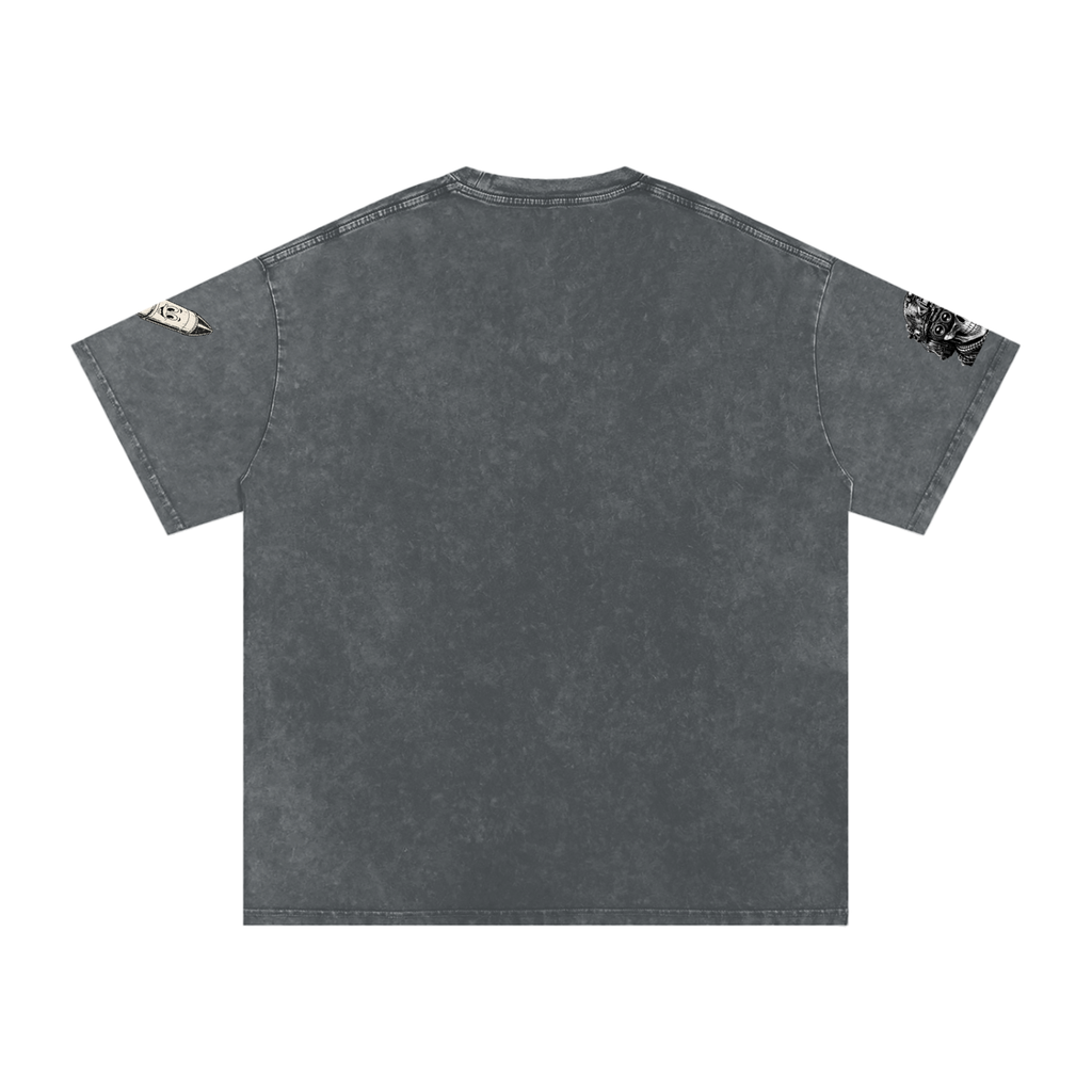 Snow Washed Oversized Cotton T-Shirt