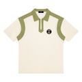 Unisex Color Block Quarter Zip Polo Shirt