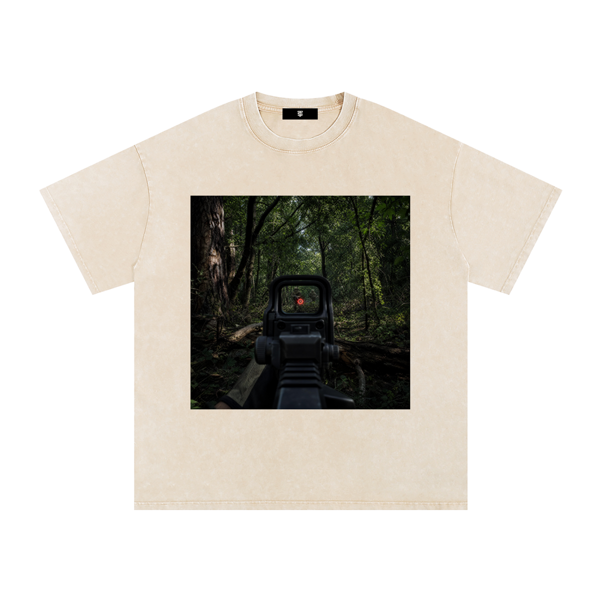 Snow Washed Oversized Cotton T-Shirt