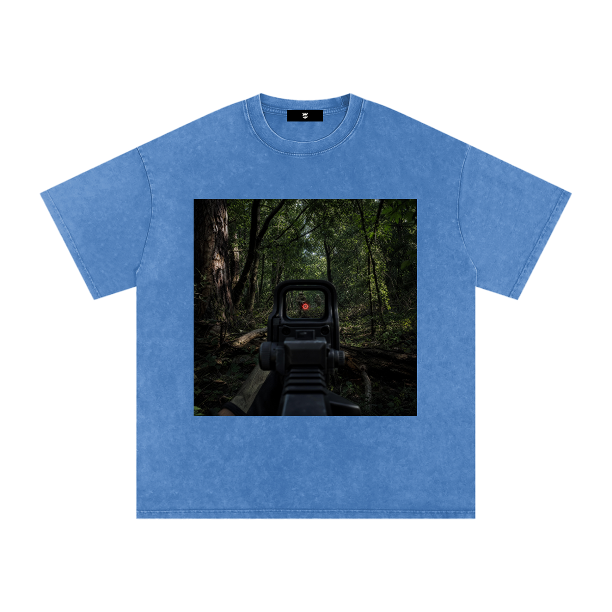 Snow Washed Oversized Cotton T-Shirt