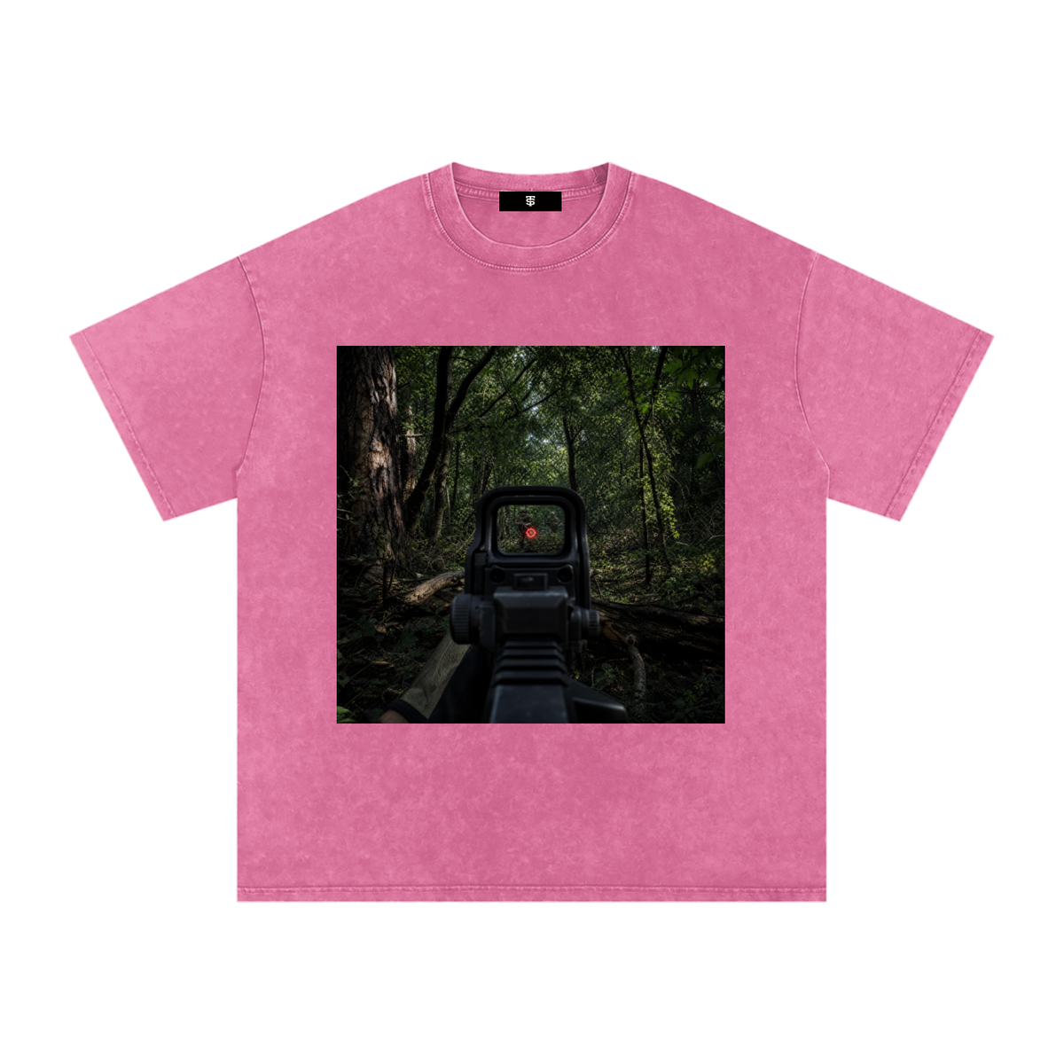 Snow Washed Oversized Cotton T-Shirt
