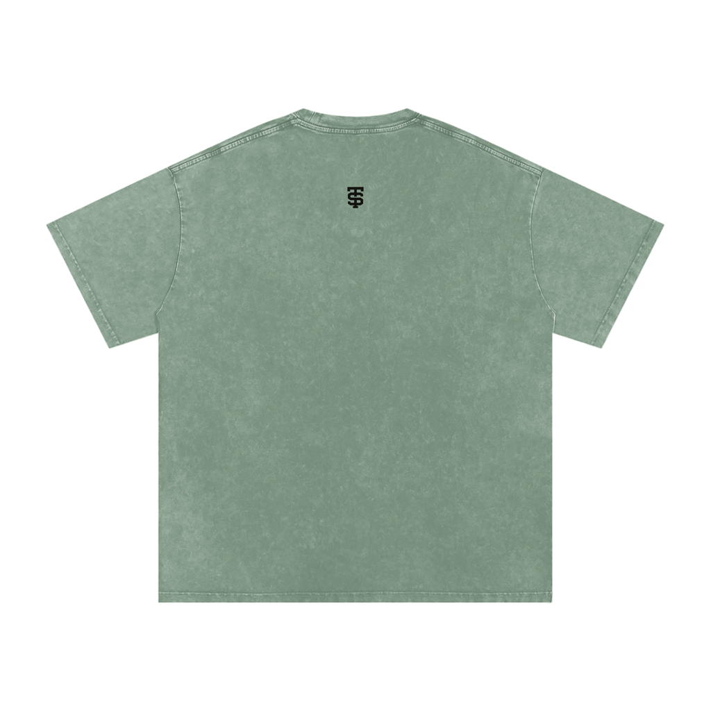 Snow Washed Oversized Cotton T-Shirt