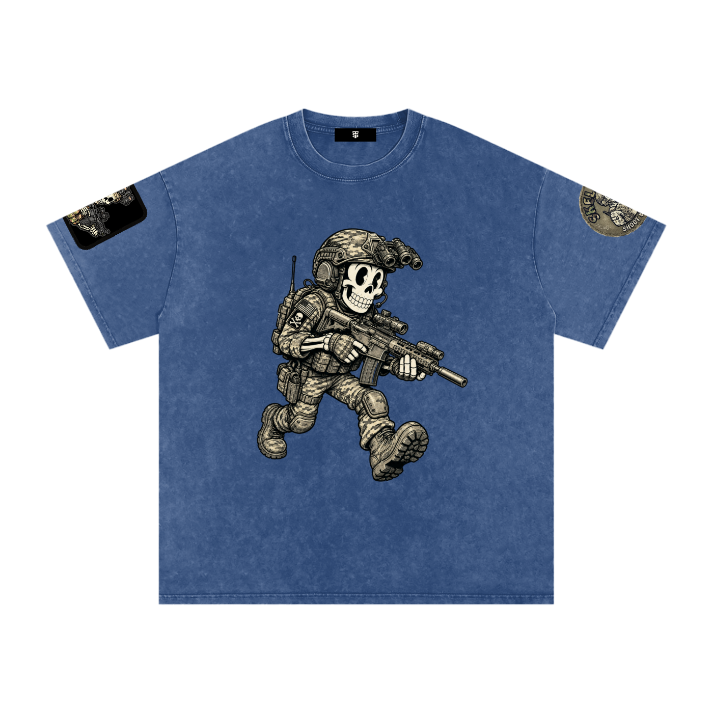 Snow Washed Oversized Cotton T-Shirt