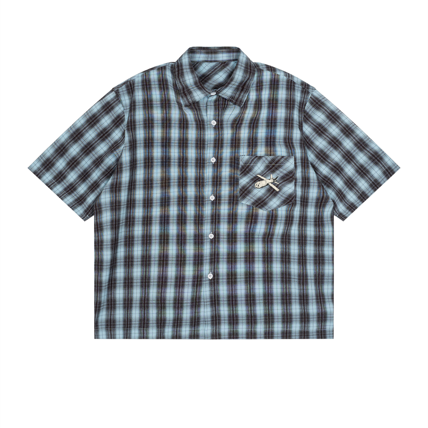 Unisex Boxy Plaid Short Sleeve Shirt