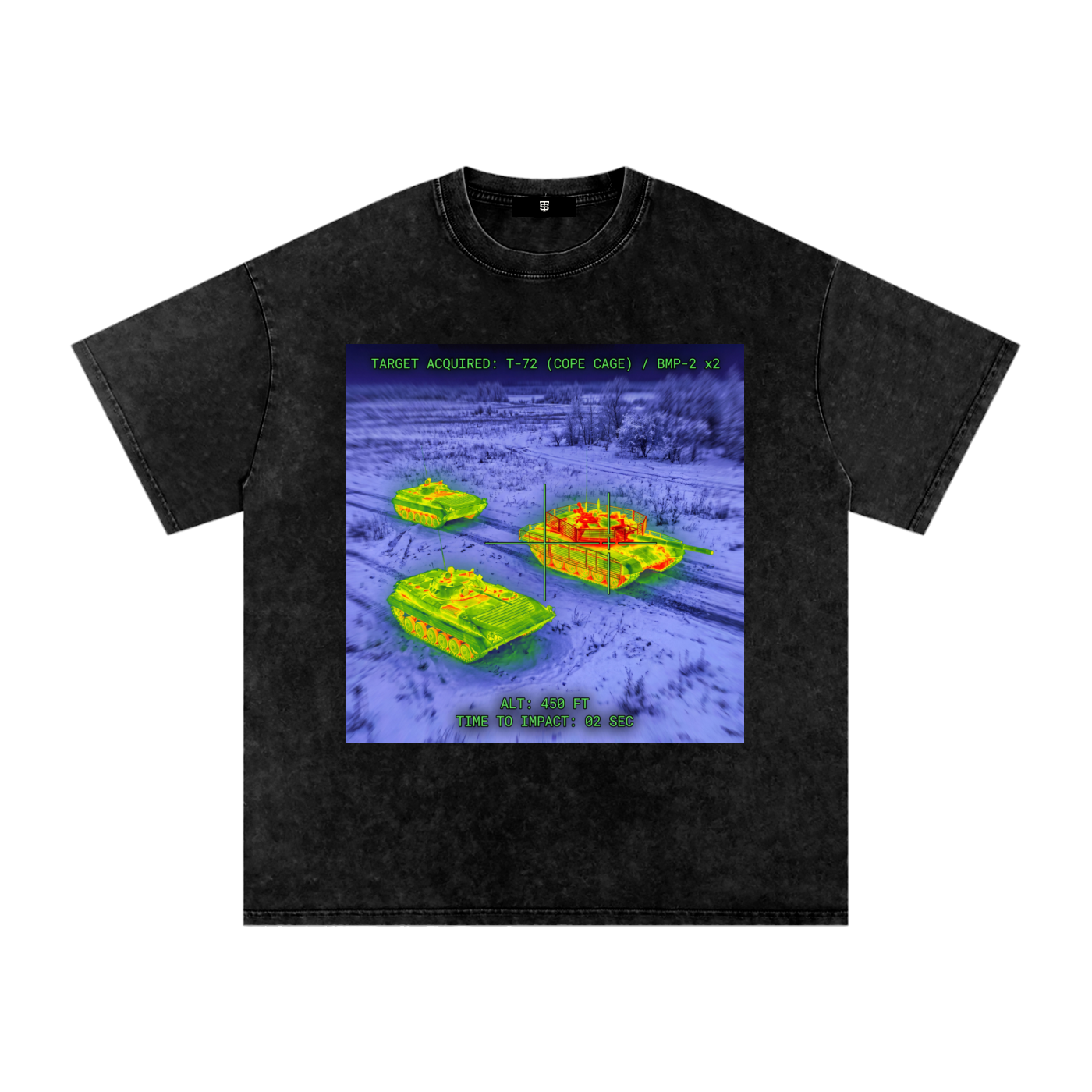 Snow Washed Oversized Cotton T-Shirt