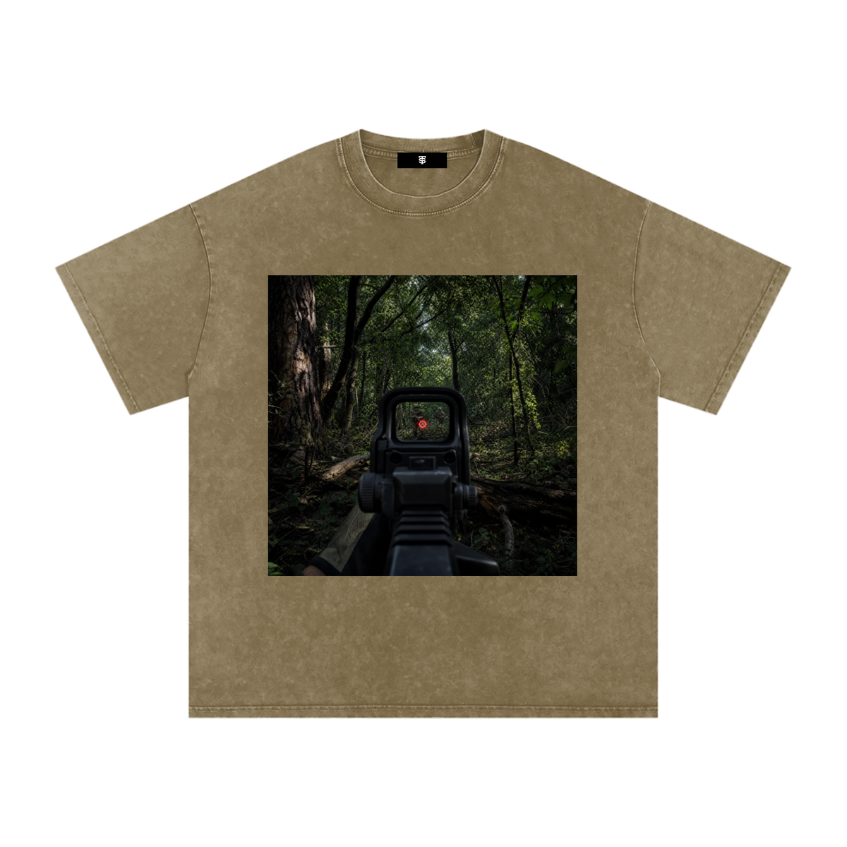 Snow Washed Oversized Cotton T-Shirt
