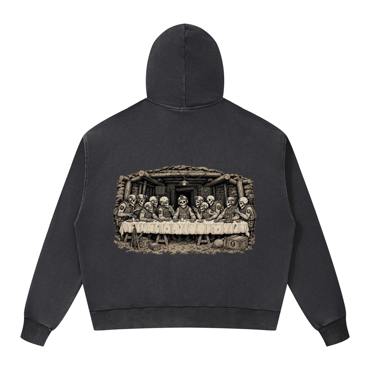 Unisex Mineral Wash Boxy Full Zip Hoodie