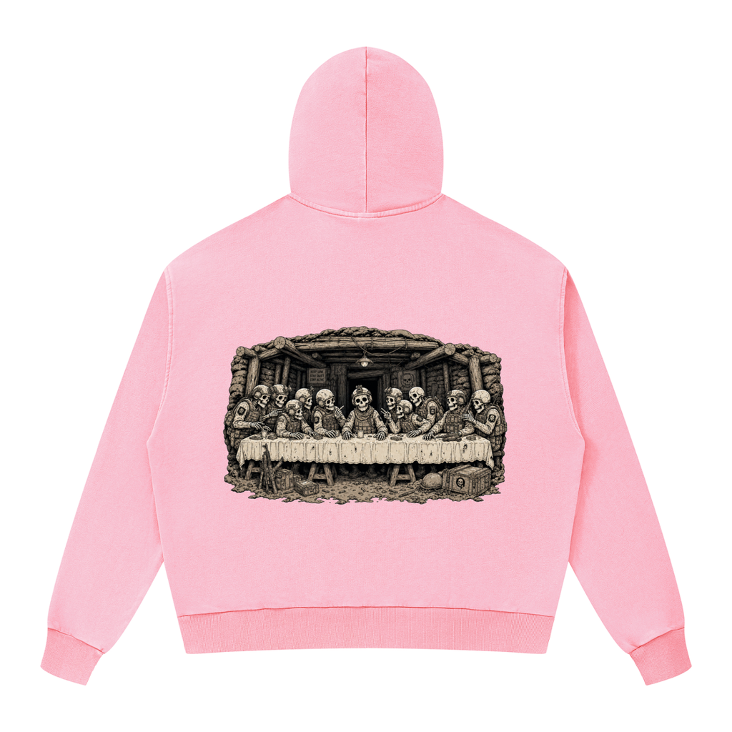 Unisex Mineral Wash Boxy Full Zip Hoodie