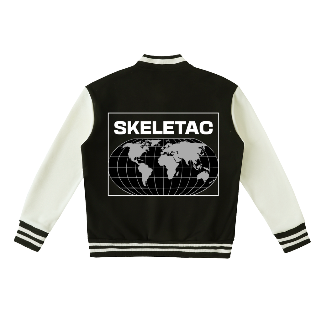 Two-Tone Fleeced Varsity Jacket
