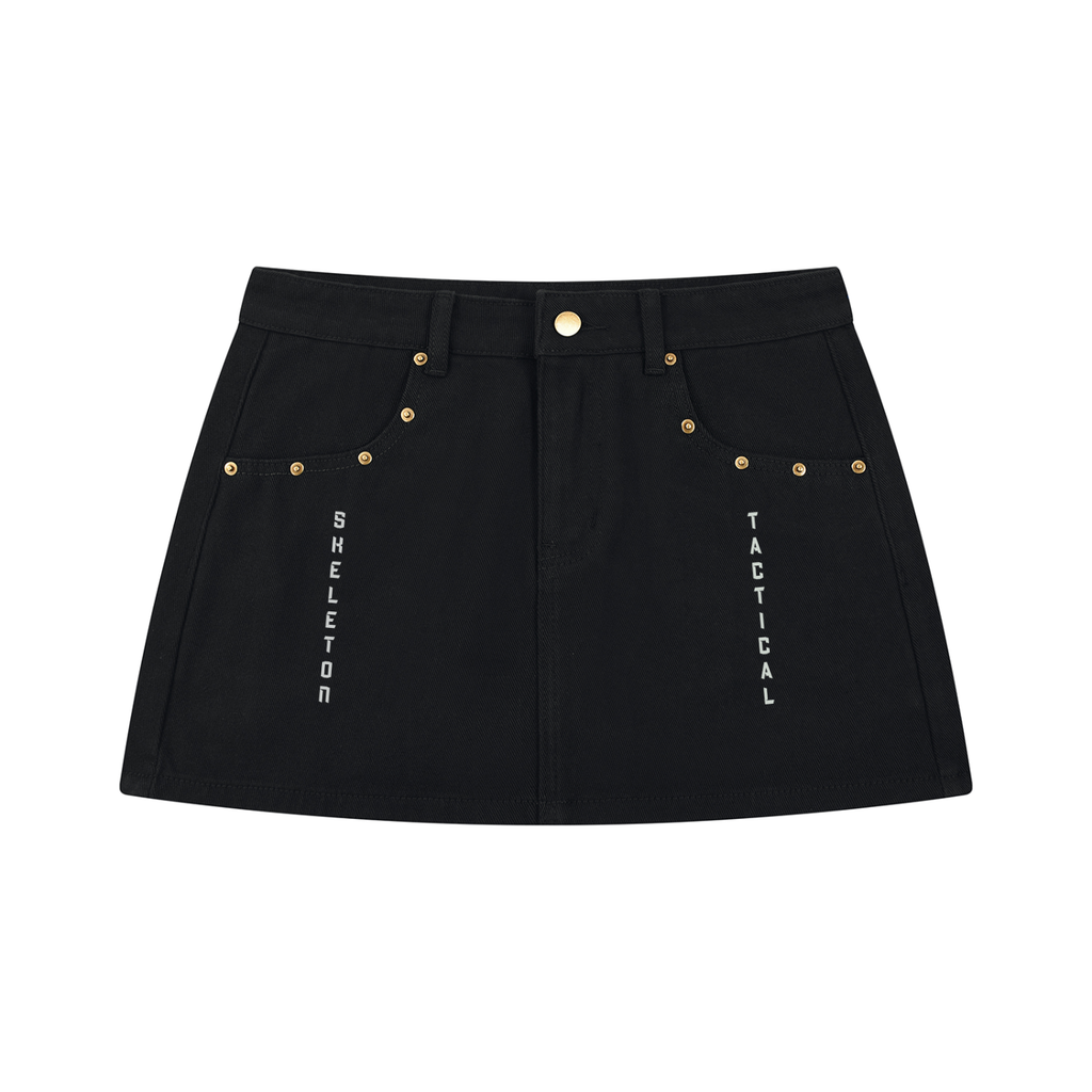 Women's Studded Denim Mini Skirt