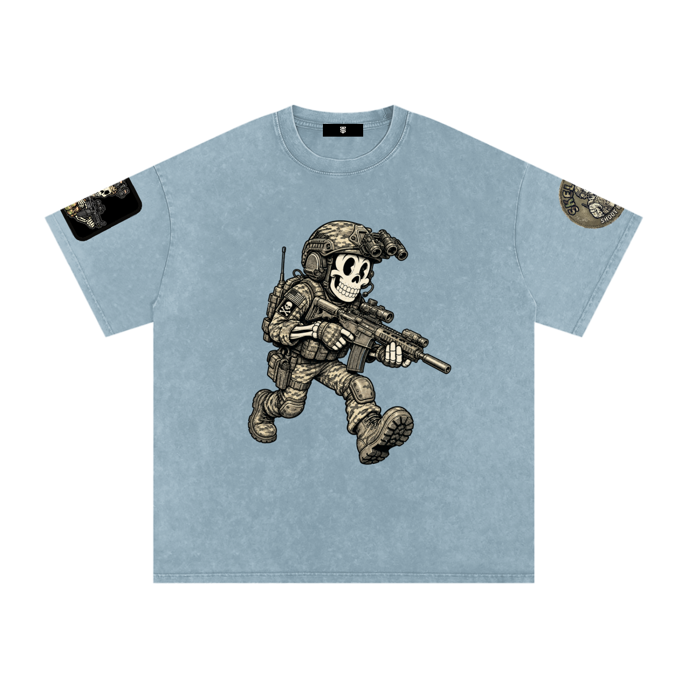 Snow Washed Oversized Cotton T-Shirt