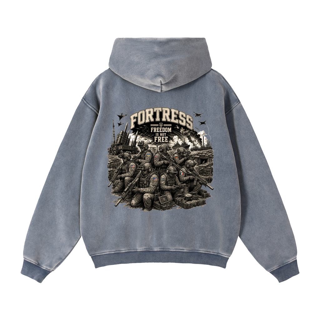 Zip-Through Boxy Fleece Hoodie