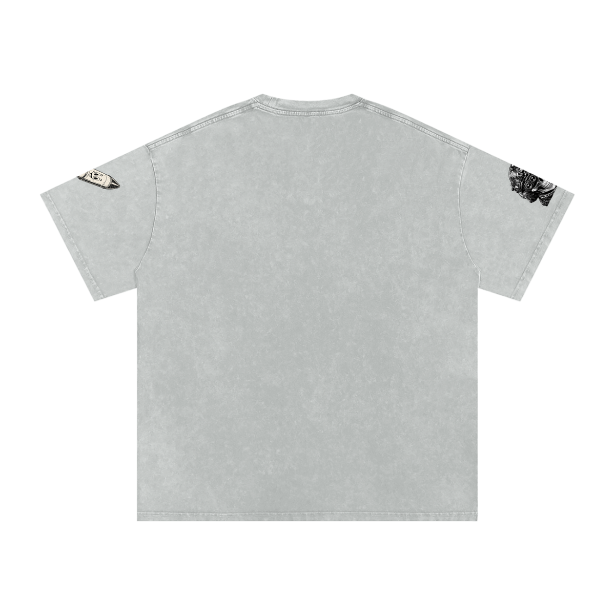 Snow Washed Oversized Cotton T-Shirt