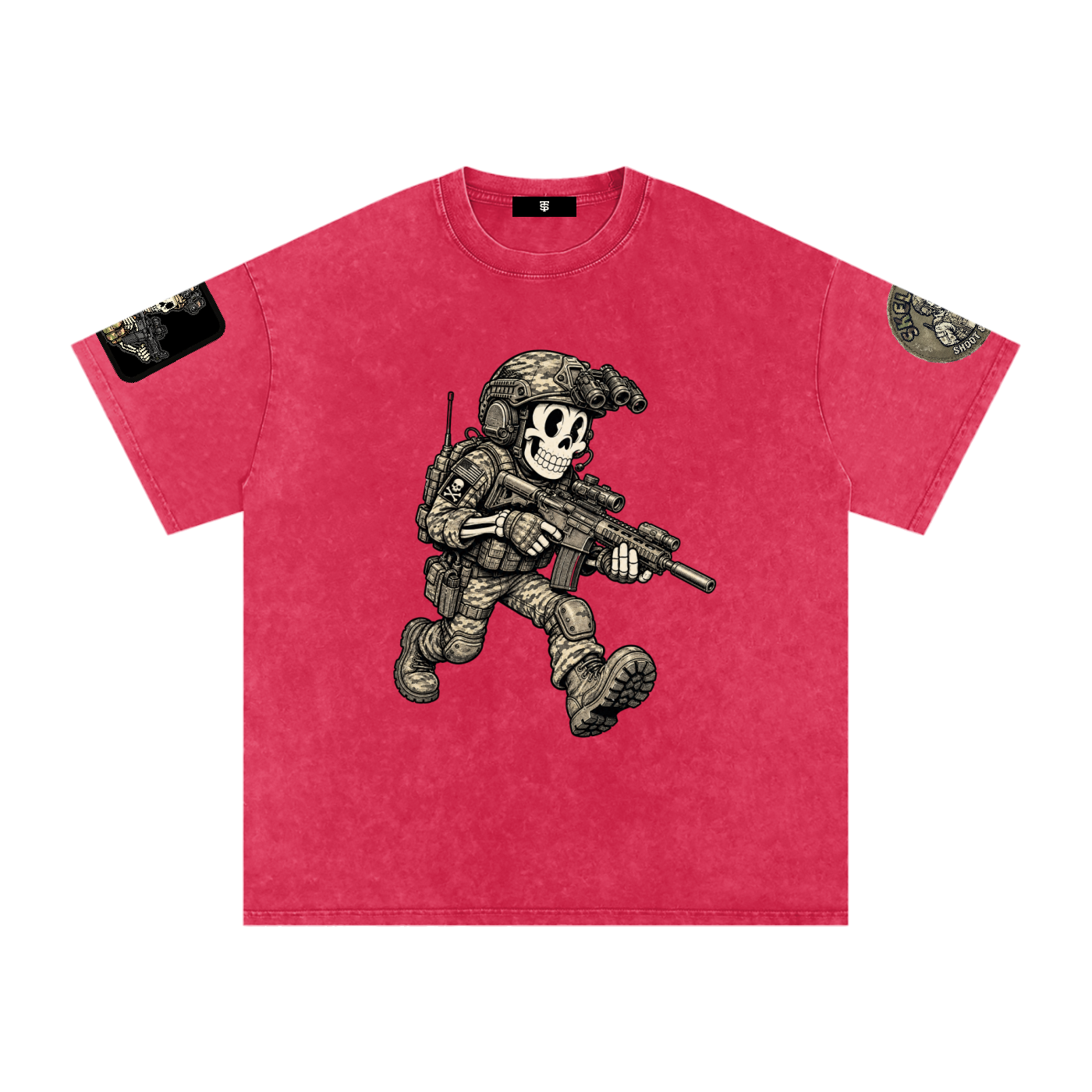 Snow Washed Oversized Cotton T-Shirt