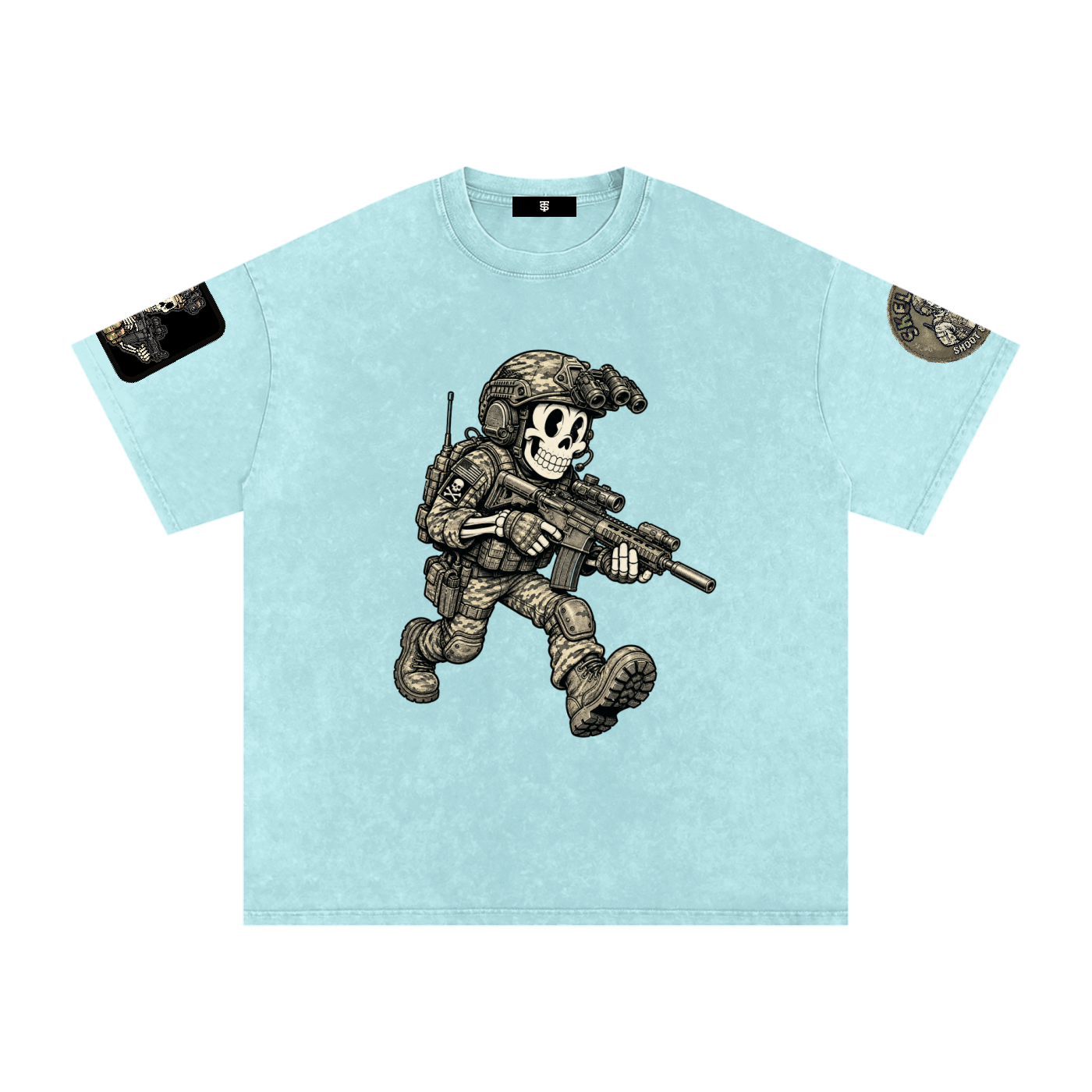 Snow Washed Oversized Cotton T-Shirt
