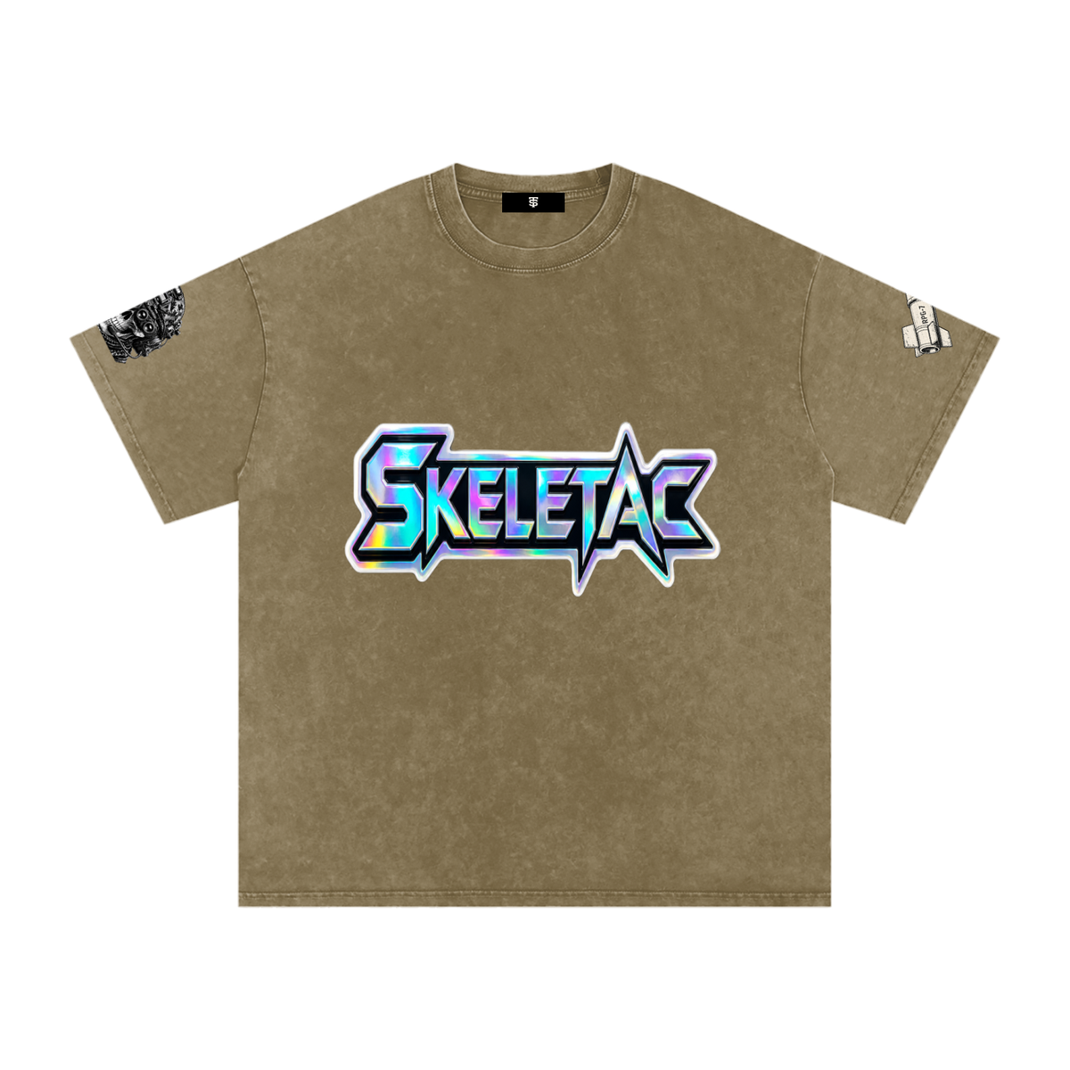 Snow Washed Oversized Cotton T-Shirt