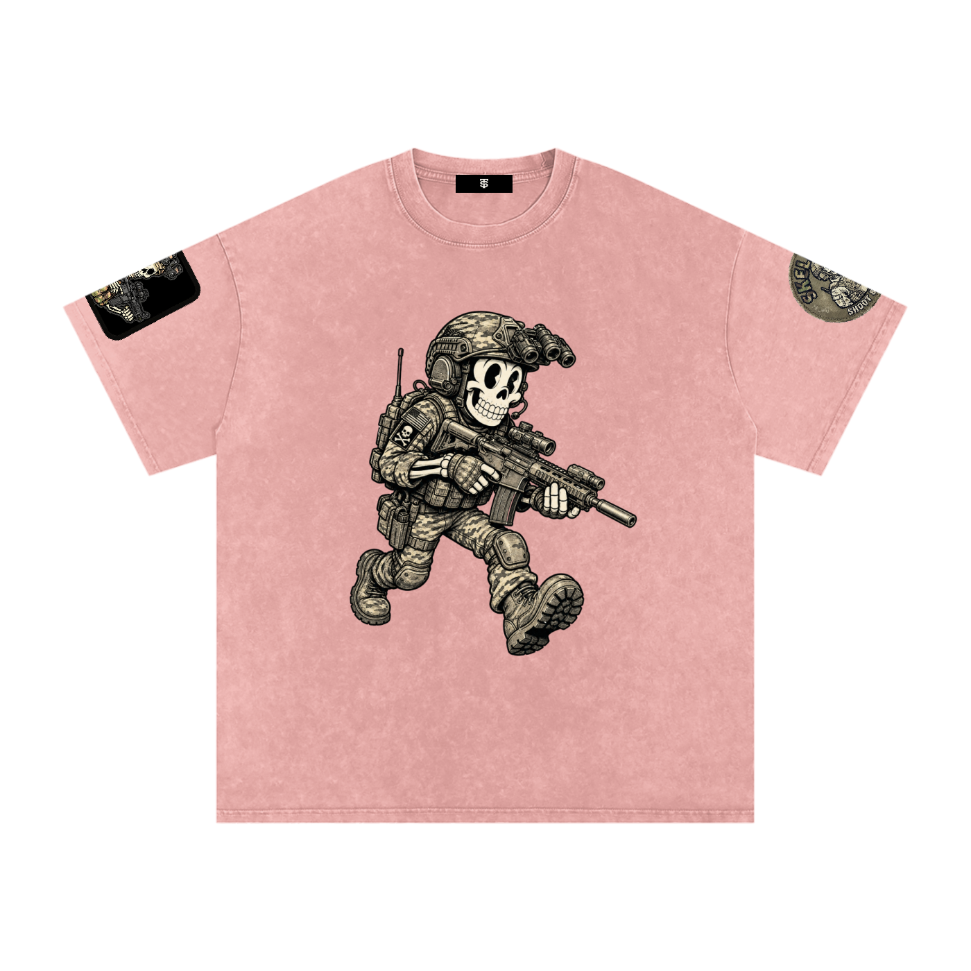 Snow Washed Oversized Cotton T-Shirt