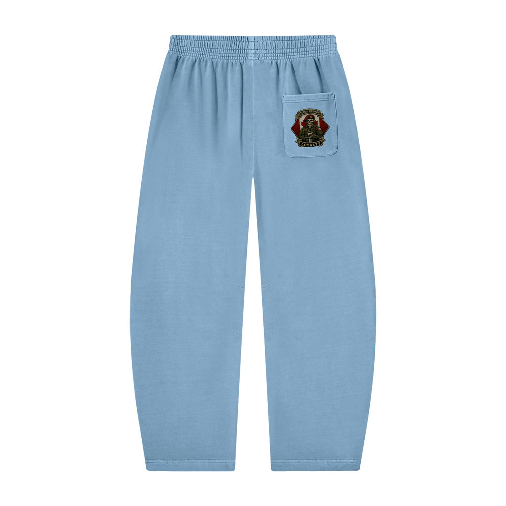 Unisex Vintage Washed Barrel Leg Sweatpants
