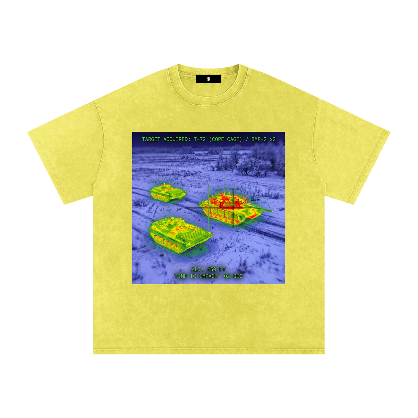 Snow Washed Oversized Cotton T-Shirt