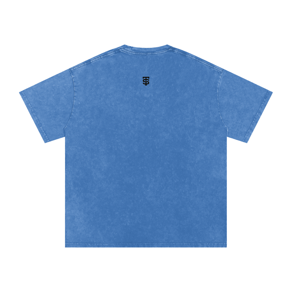 Snow Washed Oversized Cotton T-Shirt