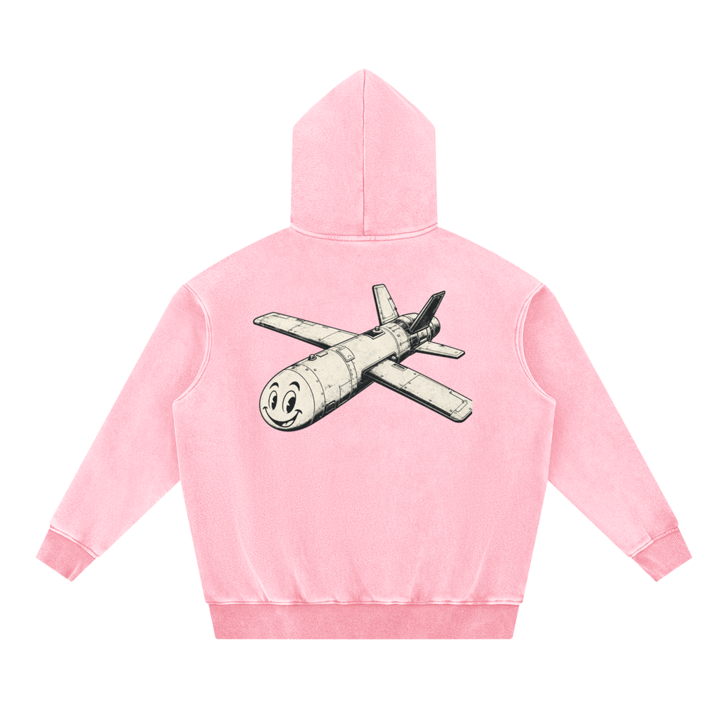 Snow Wash Fleece Oversize Hoodie