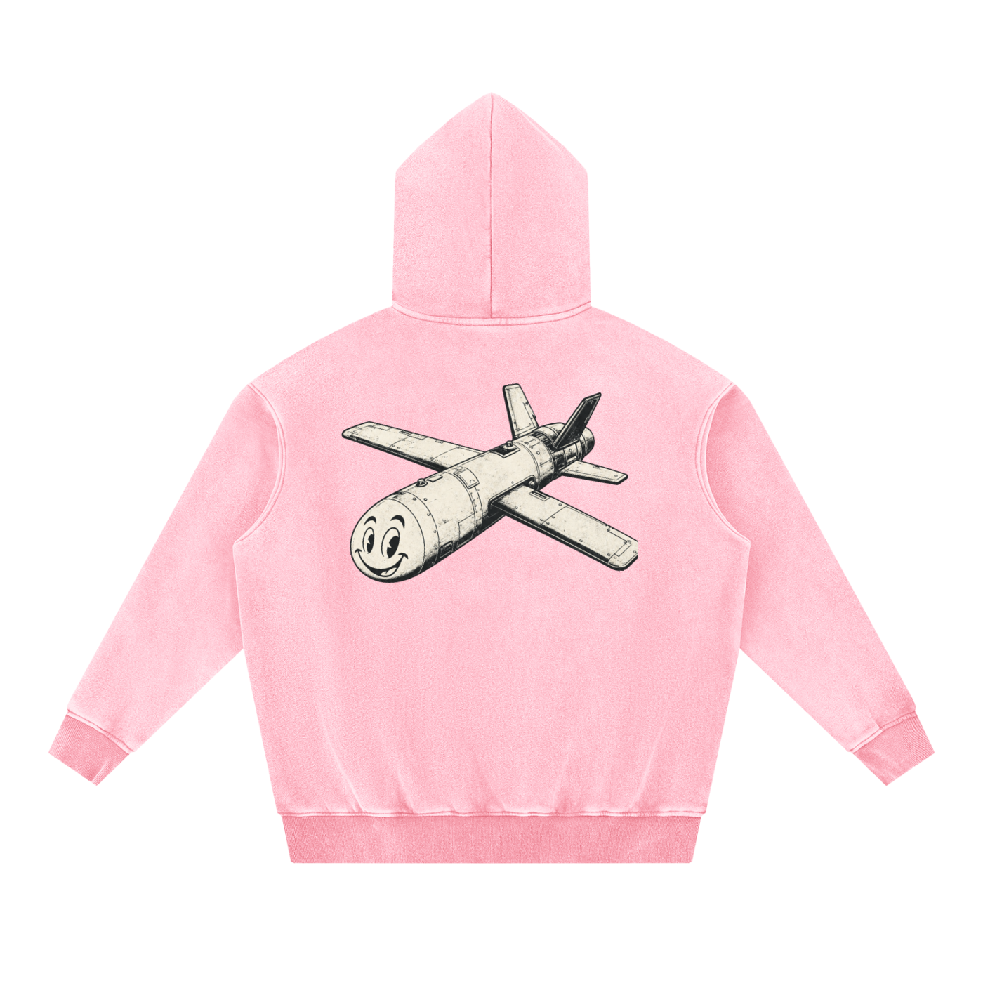 Snow Wash Fleece Oversize Hoodie