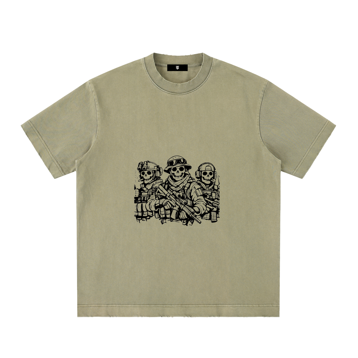 Heavyweight Vintage Washed Frayed T-Shirt