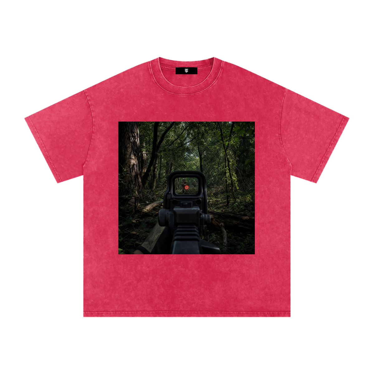 Snow Washed Oversized Cotton T-Shirt