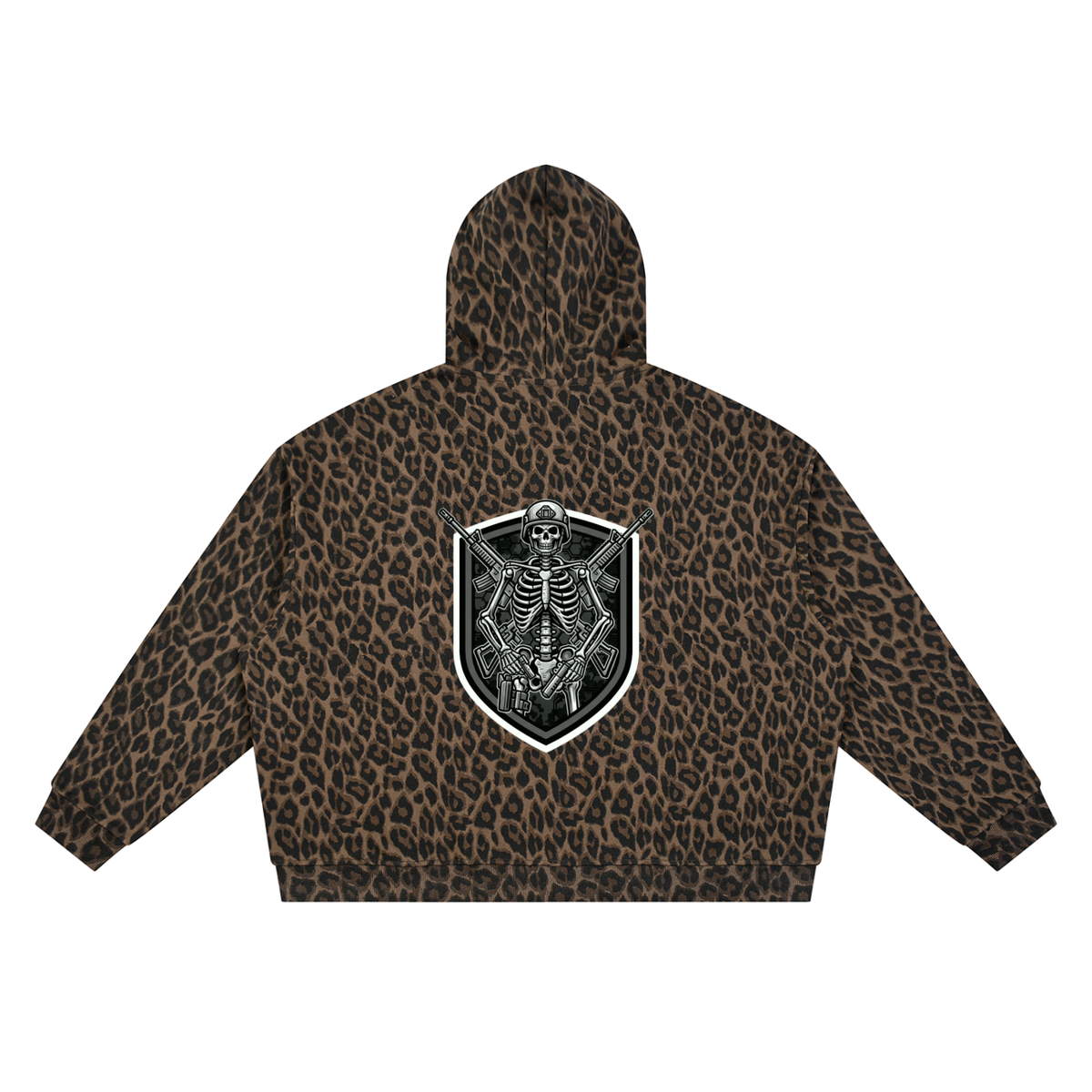 Unisex Leopard Full Zip Hoodie