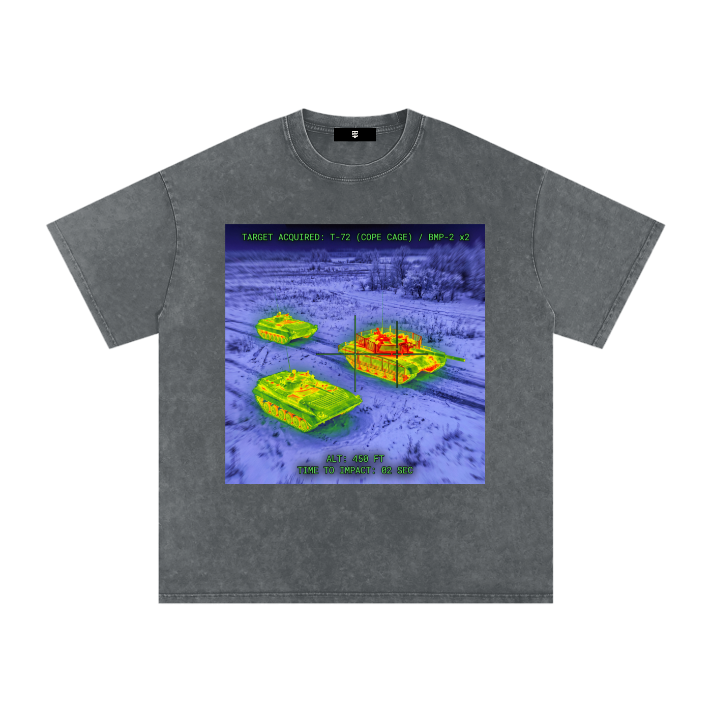 Snow Washed Oversized Cotton T-Shirt